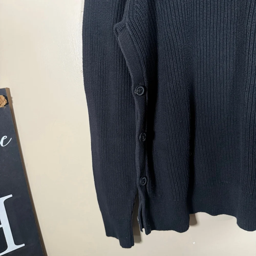 AllSaints Men’s Crewneck Ribbed Heavyweight Sweater XL Black